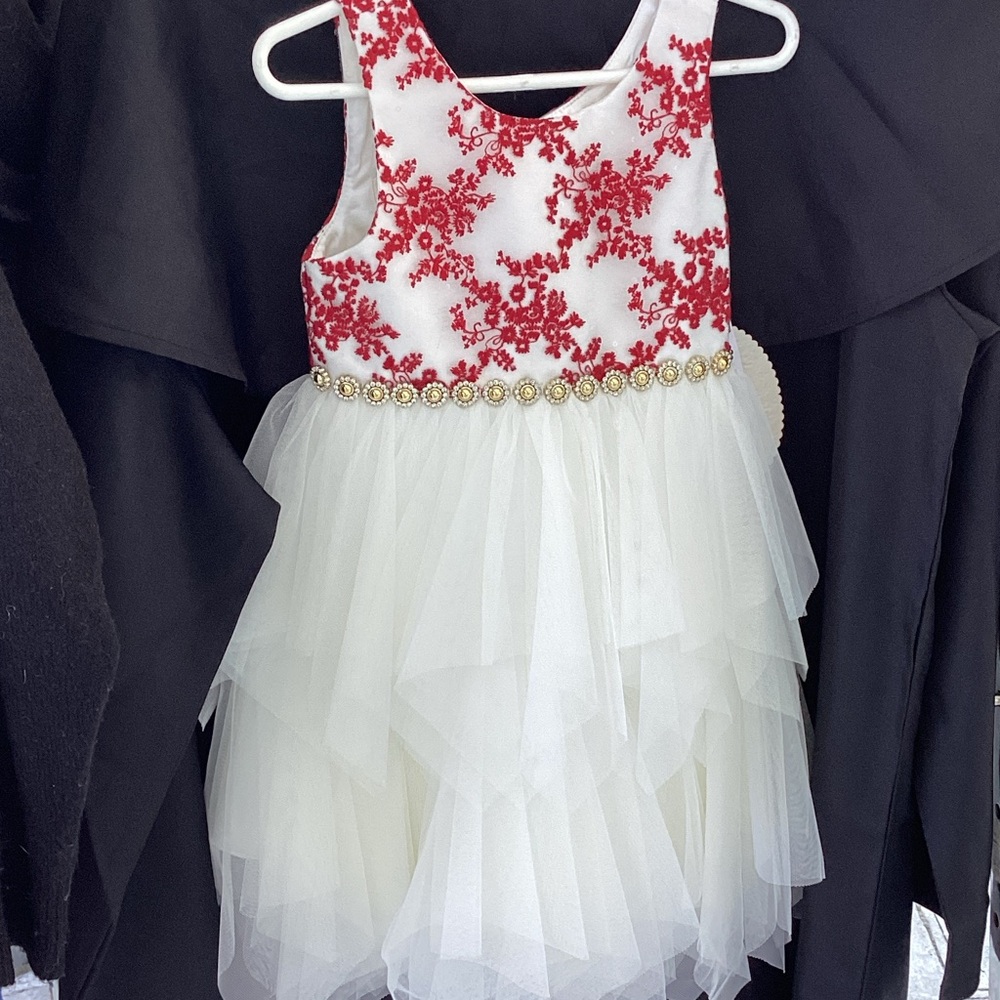 American Princess Red and White Tulle Dress